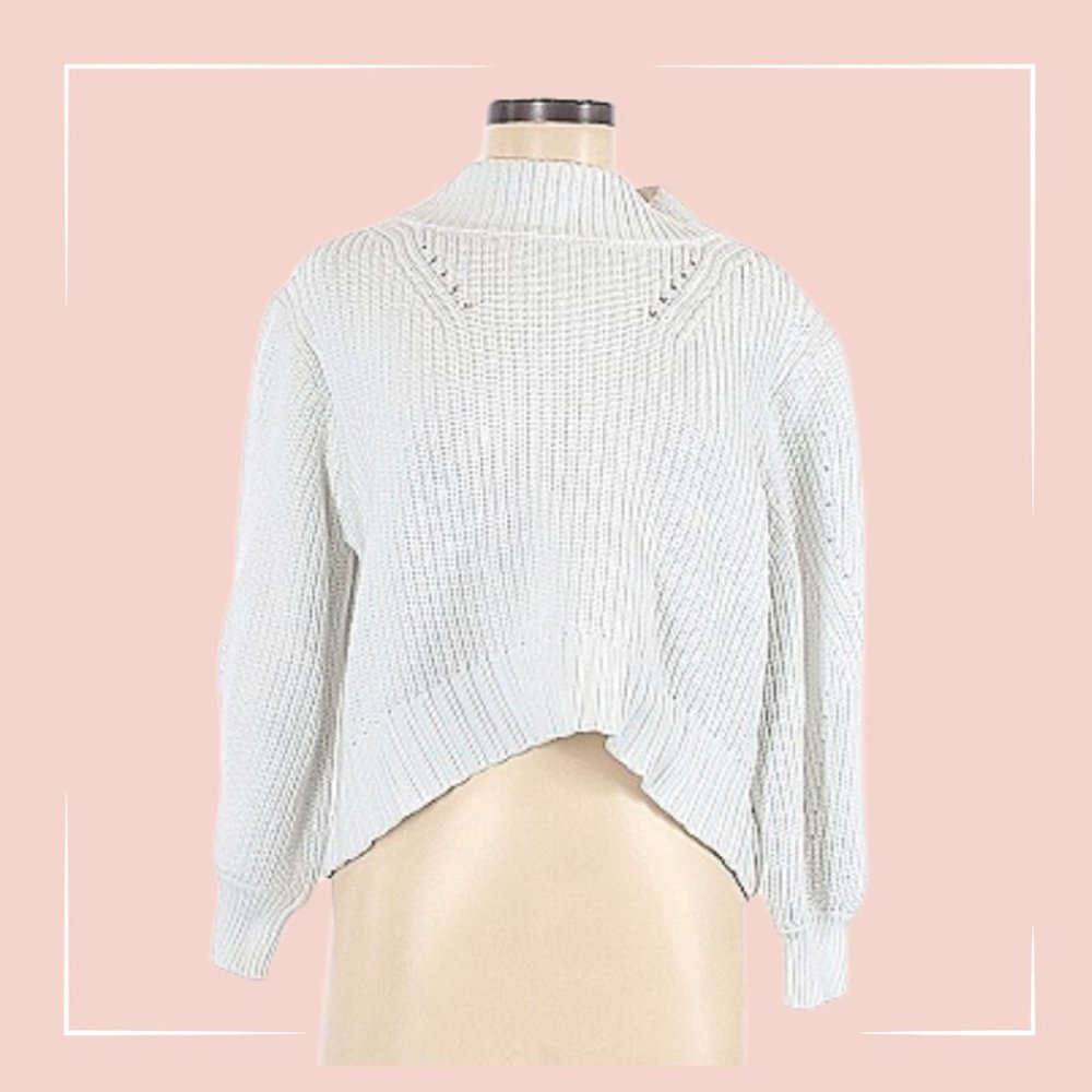 J. Crew Pullover Sweater | Mock neck, Cropped Fit